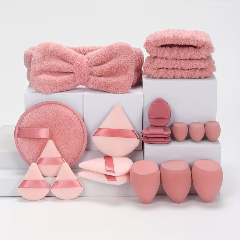 Beauty Essentials 19-Piece Makeup & Headband Kit