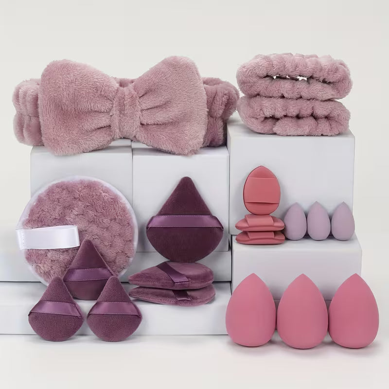 Beauty Essentials 19-Piece Makeup & Headband Kit