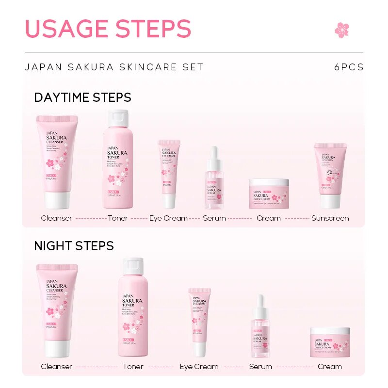 Sakura 6 Piece Skincare Set